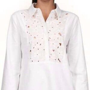 Sanctuary Lace Yoke Insert Dress in White